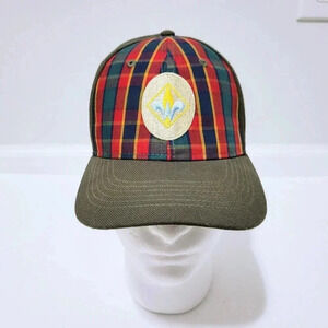 Boy Scouts Cub Scout Webelos Hat Cap BSA Twill Plaid Green S/M Official Uniform